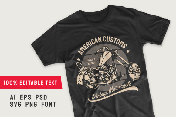 American Vintage Motorcycle T-shirt: A Versatile Graphics Asset