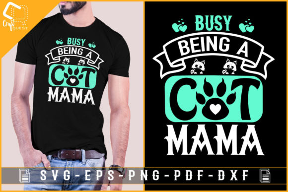 Cat Mama T-shirt Design for Mother's Day Graphics