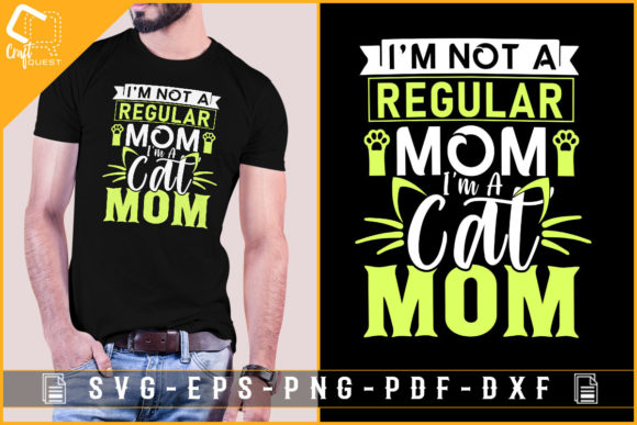 Cat Mom T-shirt Design: A Perfect Graphics Craft for Mother's Day