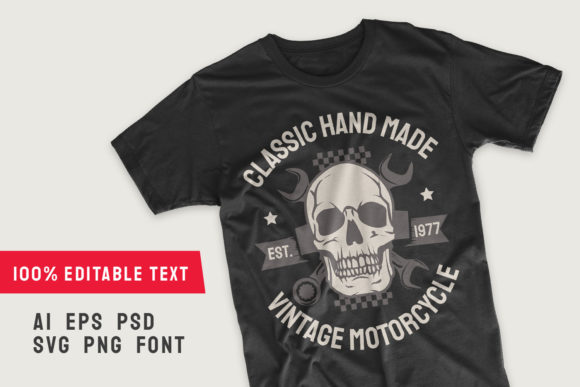 Classic Hand Made Motorcycle T-shirt: A Graphics and Illustrations Review