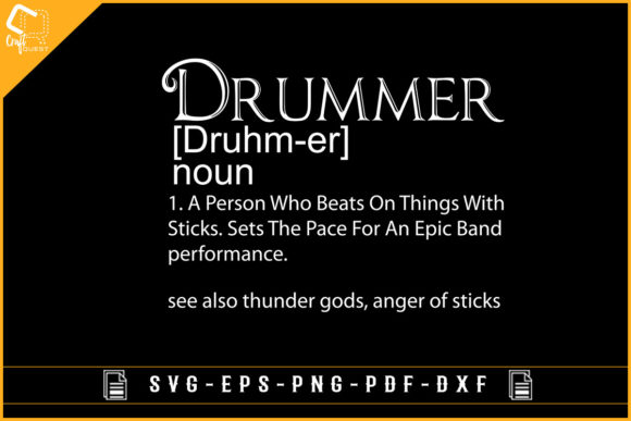 Drummer Definition T-shirt Design for Local Business Graphics