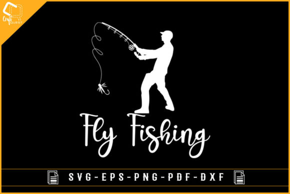 Fly Fishing T-shirt Design for Graphics and Crafts
