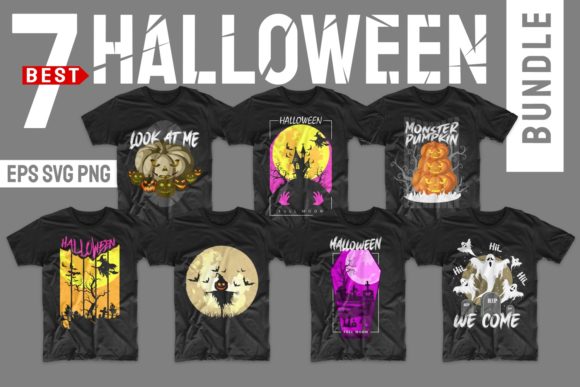 Halloween Horror T-shirt Designs: Perfect for Graphics & Print Templates