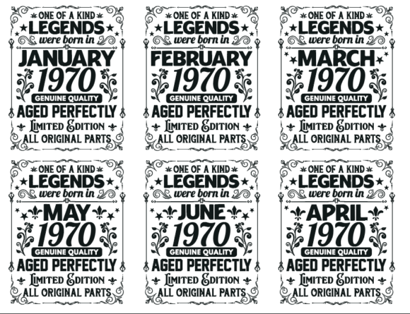 Legends Are Born T-Shirt Bundle: Perfect for Graphics & Crafts