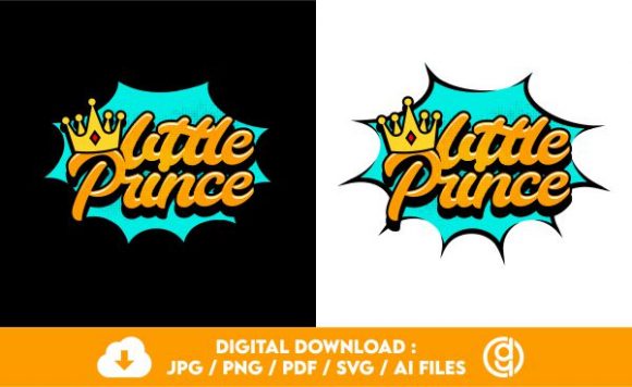 LITTLE PRINCE TYPOGRAPHY T-SHIRT TEES for Crafts and Graphics