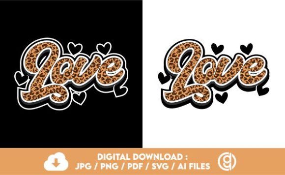 Love Typography T-Shirts: A Versatile Graphics Asset for Crafts