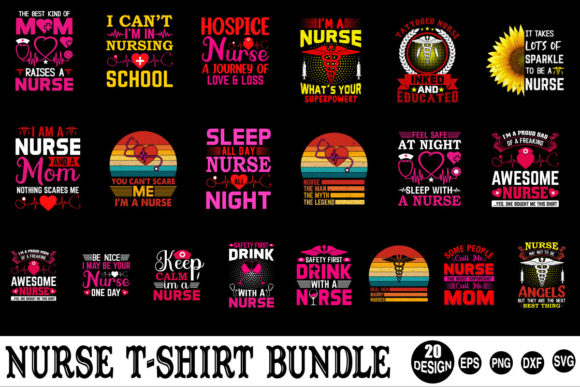 Nurse T-shirt Bundle: A Creative Graphics Asset for Crafts