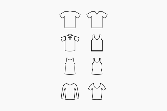 T-shirt Outline: A Versatile Graphics Asset for Crafts